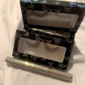 Bundle of custom made lashes w/ black liner glue pen